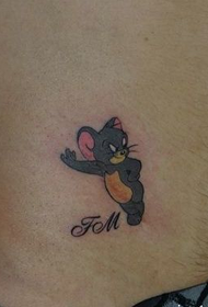 cat and mouse little Jerry tattoo