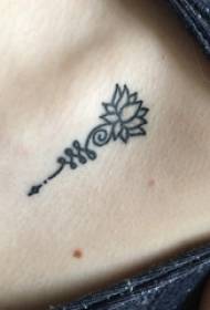 abdominal tattoo girls Abdomen black lotus tattoo picture