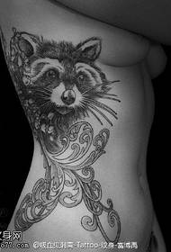 Pattern 萌 kawaii liʻiliʻi tattoo style raccoon tattoo