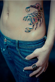 abdomen simple trend good-looking scorpion tattoo pattern picture
