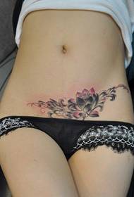 beauty abdomen lotus temptation tattoo