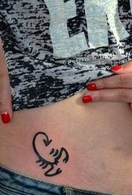 abdomen small scorpion totem tattoo
