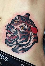 abdomen's leopard tattoo pattern