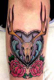 a popular personality deer tattoo pattern on the arm