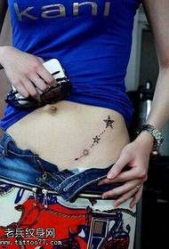 abdomen full five-star tattoo pattern
