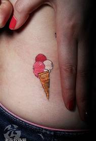 colored ice cream tattoo pattern