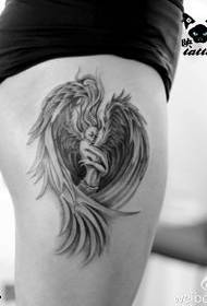 klasyczny wzór tatuażu skrzydła anioła