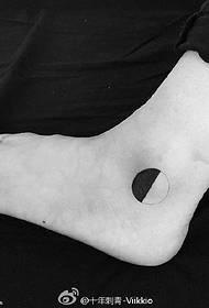 heel semi-circular tattoo pattern