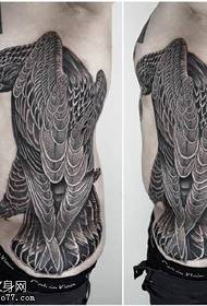 abdomen eagle tattoo pattern