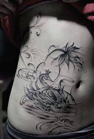 beauty abdomen beautiful pop ink swan tattoo