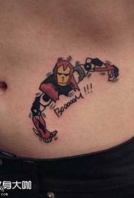Ang pattern ng tiyan ng Iron Man Tattoo