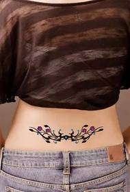 waist abdomen classic vine totem tattoo