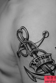 an arm anchor letter tattoo pattern