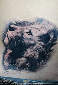 抬头呆萌狮子王纹身图案