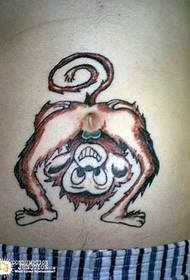 腹部不修边幅的猴子纹身图案