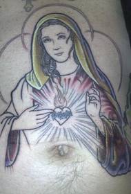 Abdomen Color Virgin Tattoo Pattern