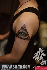 ora moda braccio God eye tattoo pattern