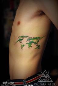 flanked map tattoo pattern