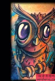 Tattoo show bar recommended an arm color owl tattoo pattern