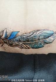Hyun Cool color feather tattoo pattern