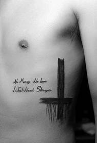 talia brzuch moda krzyż tatuaż