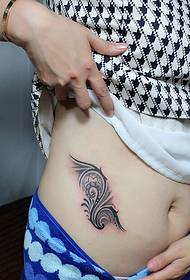female abdomen totem tattoo pattern