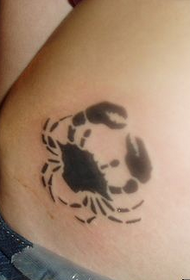 beauty waist crab tattoo picture