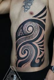 abdominal klassisk japansk stil totem tatuering mönster