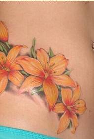 beauty belly beautiful lily tattoo pattern picture