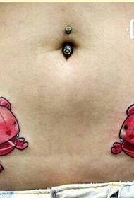 female abdomen personality cartoon tattoo pattern recommended picture