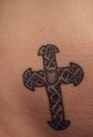 Abdomen Celtic Cross Tattoo Pattern