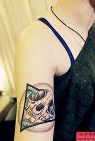 an arm skull tattoo pattern