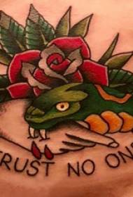 had a květ tetování vzor chlapci břicho had a květiny tetování obrázky