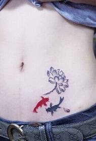 ubuhle belly sexy carp lotus tattoo