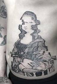 Abdomen Mona Lisa Tattoo Pattern