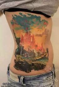 aquarelle classique un motif de tatouage bonne vue