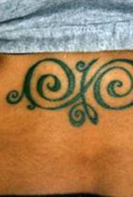 abdomen tribal symbol tattoo pattern