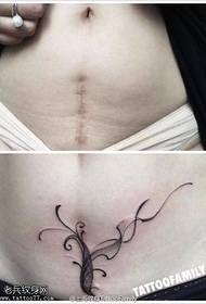 covering scars beautiful flower tattoo pattern