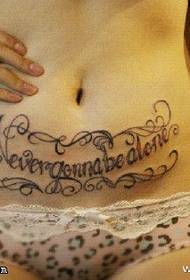 pokrywa linia ciążowa Ciało kwiatu Wzór tatuażu angielskiego