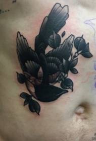 trbušni listovi školjke lastavica pokrivaju uzorak tetovaža