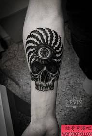 iphethini le-tattoo skull arm