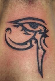လည်ပင်းချောသောအနက်ရောင် Totem - Horus မျက်လုံးထိုးဆေးပုံစံ