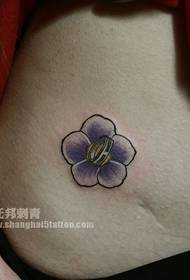 girl abdomen ring tattoo pattern