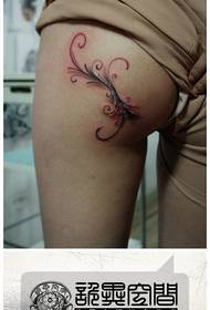 girl hips beautiful pop vine tattoo pattern