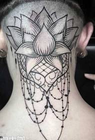 Neck Lotus Tattoo Pattern