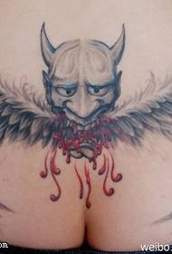 Pelottava dominoiva bat-tatuointikuvio