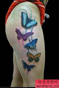 hip tetoválás minta: hip színű pillangó tetoválás minta