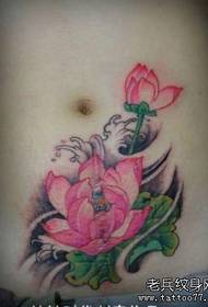 beauty abdominal scar cover - lotus tattoo pattern