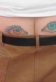 hip color eye tattoo pattern