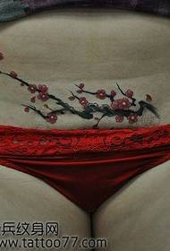 botle belly color plum tattoo paterone